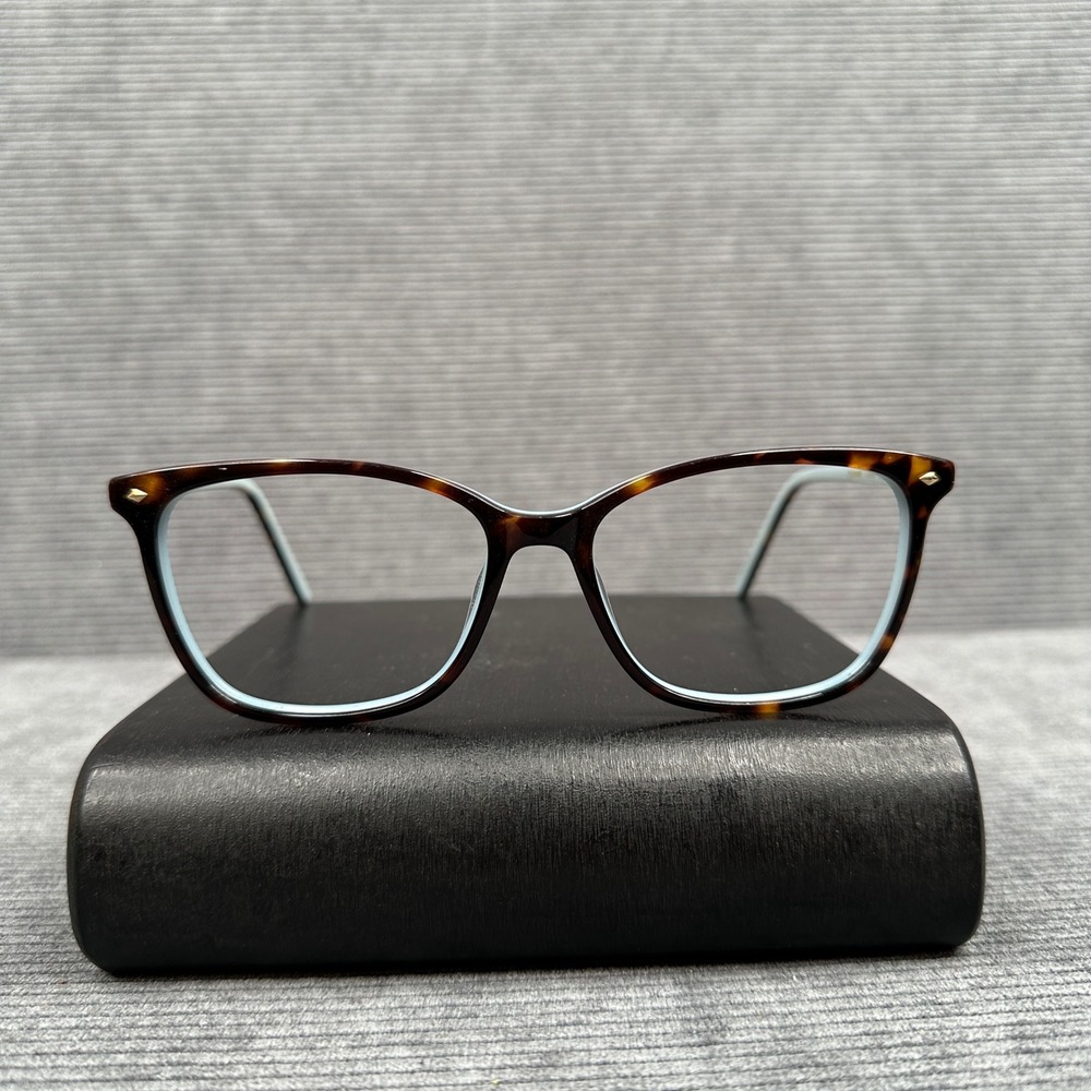 Via Spiga 350-S Tortoise Blue Rectangular Y2K Eyeglasses Frames Zyloware 135mm
